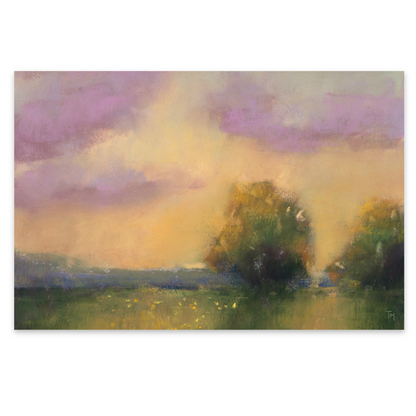 Golden Hour Harmony Soft Pastel Giclée Art Print