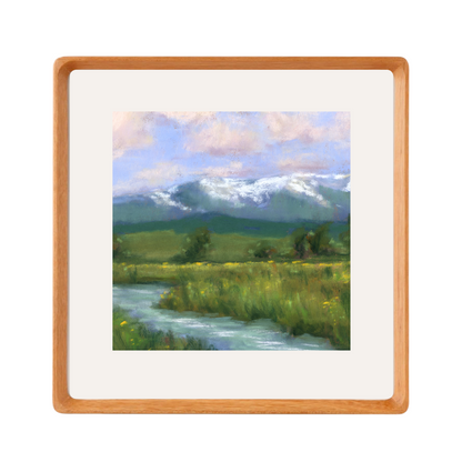 Mountain Tranquility Soft Pastel Giclée Art Print