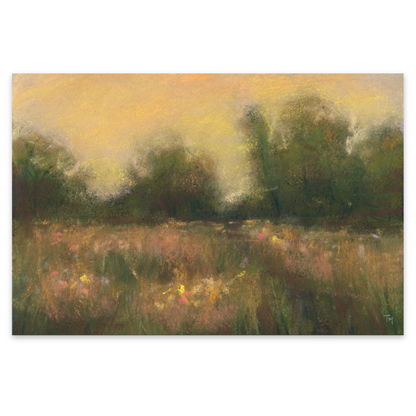 A Meadow's Glow Soft Pastel Giclée Art Print