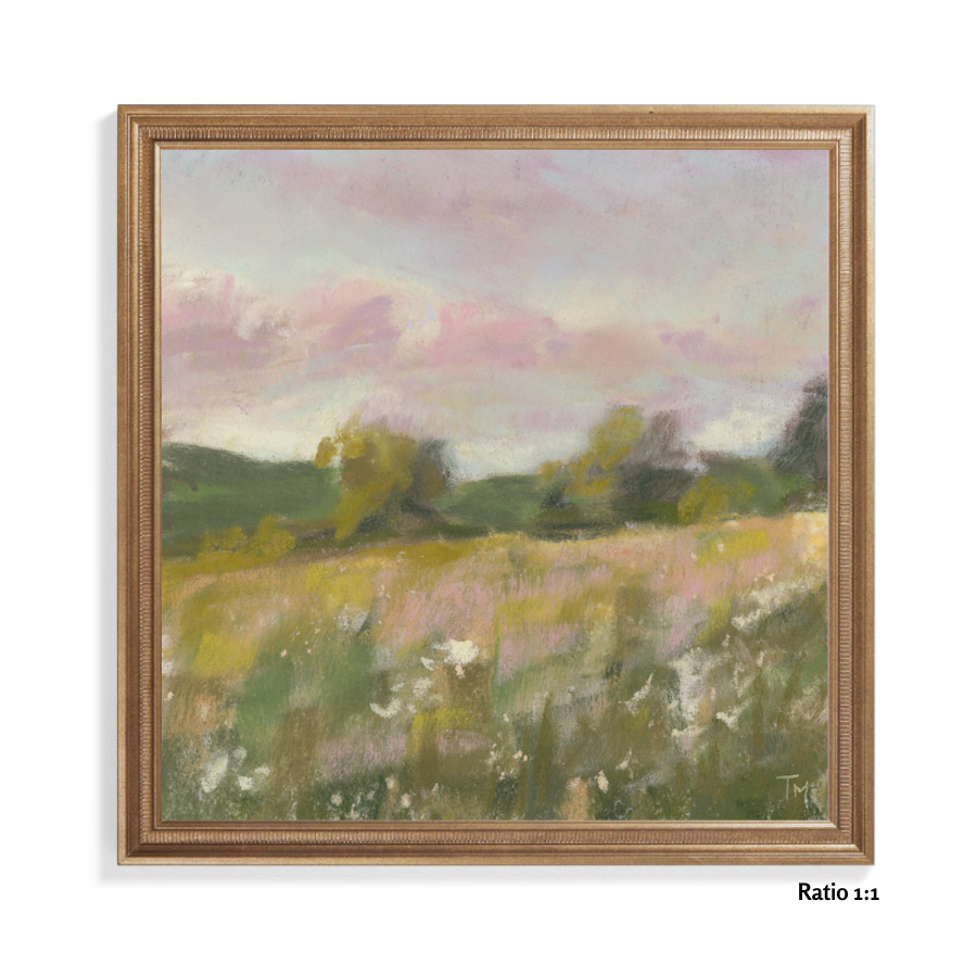 Wildflower Countryside Soft Pastel Giclée Art Print