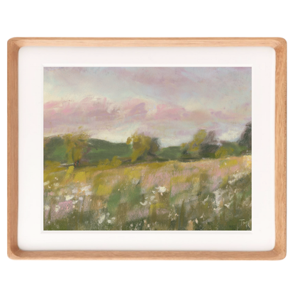 Wildflower Countryside Soft Pastel Giclée Art Print