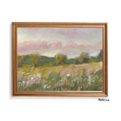 Wildflower Countryside Soft Pastel Giclée Art Print