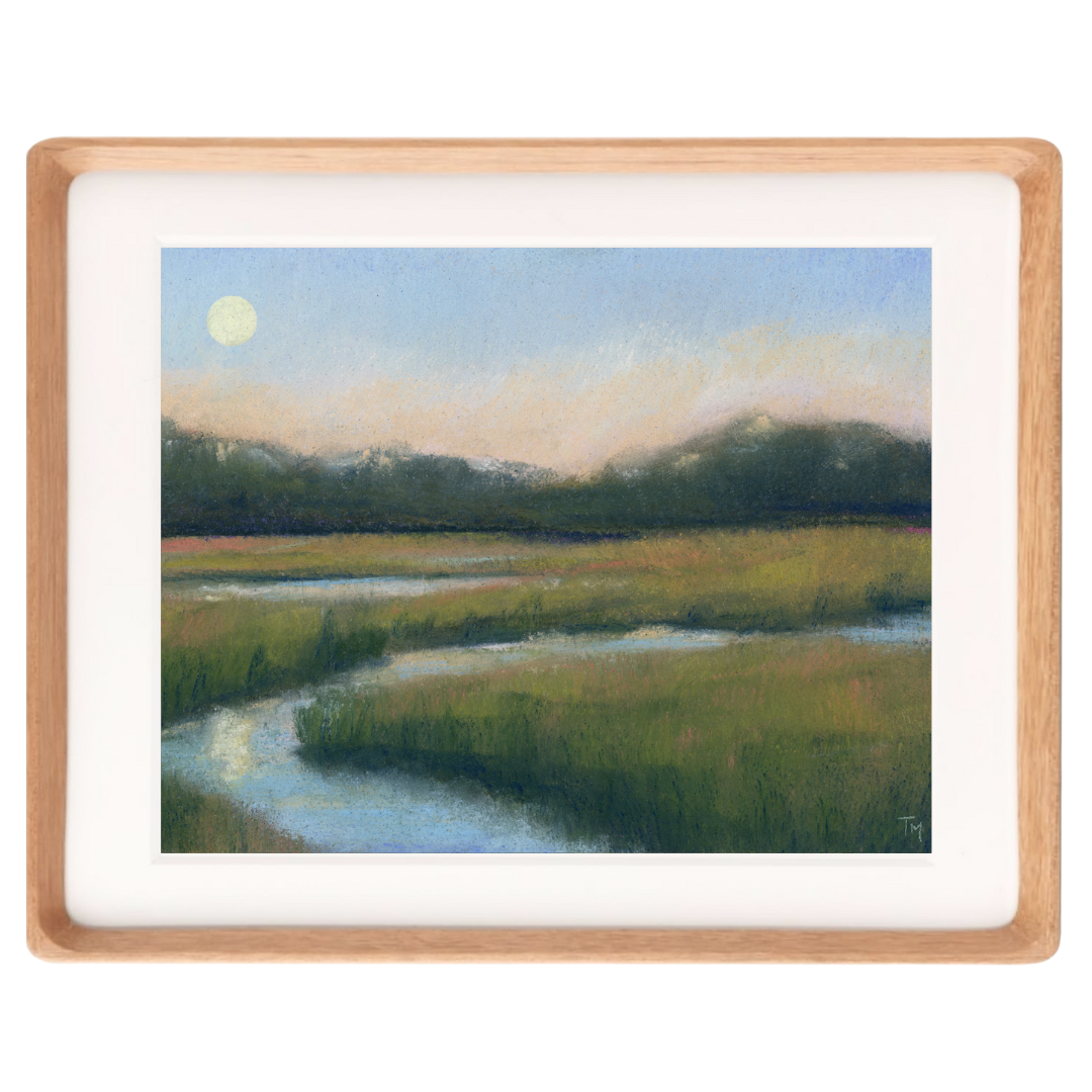 Illuminated Marsh Soft Pastel Giclée Art Print