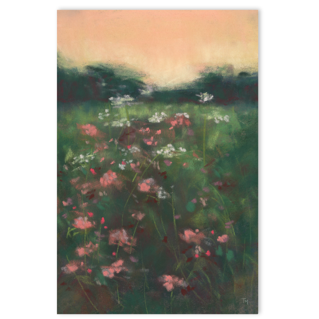 Twilight Blooms Soft Pastel Giclée Art Print