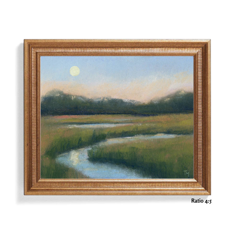 Illuminated Marsh Soft Pastel Giclée Art Print