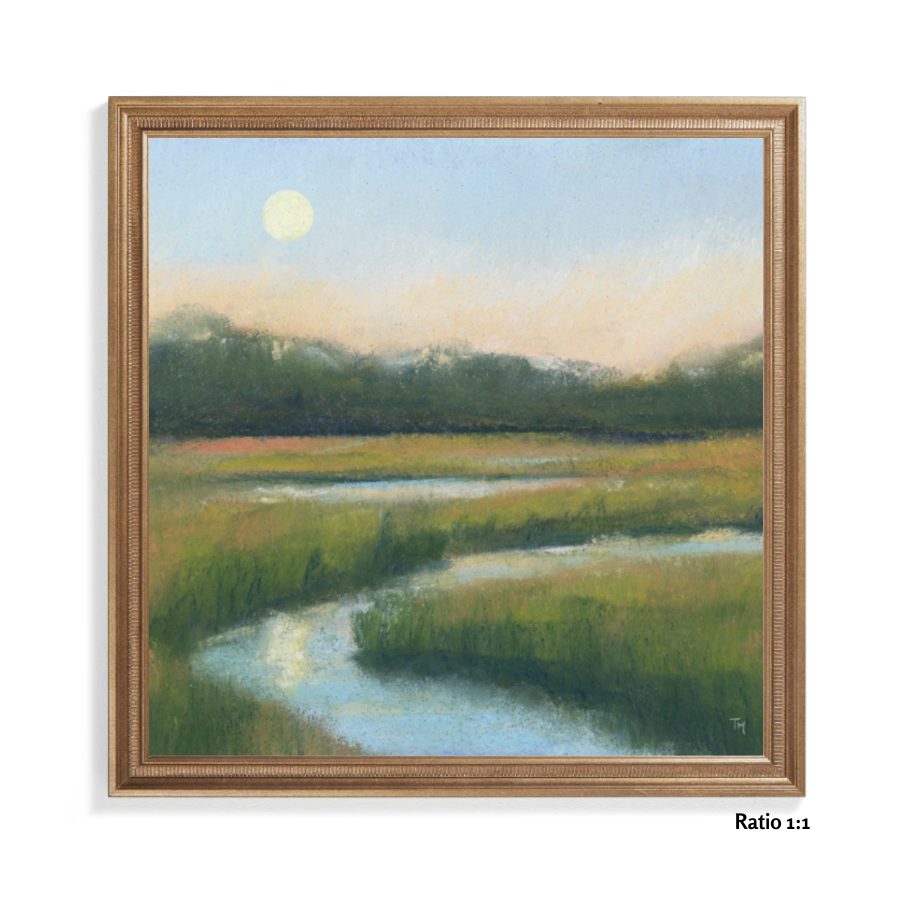 Illuminated Marsh Soft Pastel Giclée Art Print