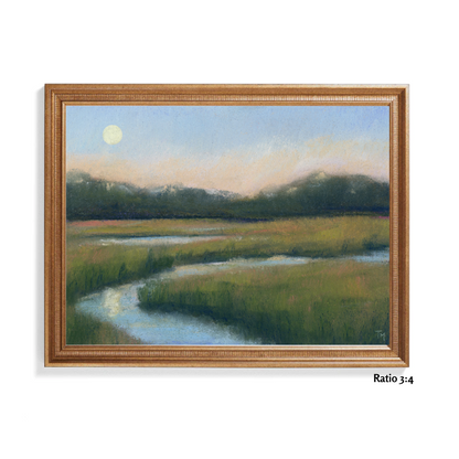 Illuminated Marsh Soft Pastel Giclée Art Print