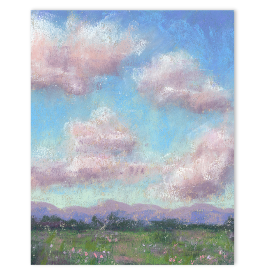 Whimsical Dream Vertical Soft Pastel Giclée Art Print