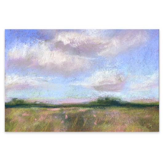 A Cloud-Filled Sky Soft Pastel Giclée Art Print