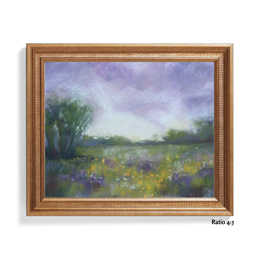 Evening Blooms Soft Pastel Giclée Art Print