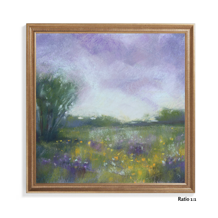 Evening Blooms Soft Pastel Giclée Art Print