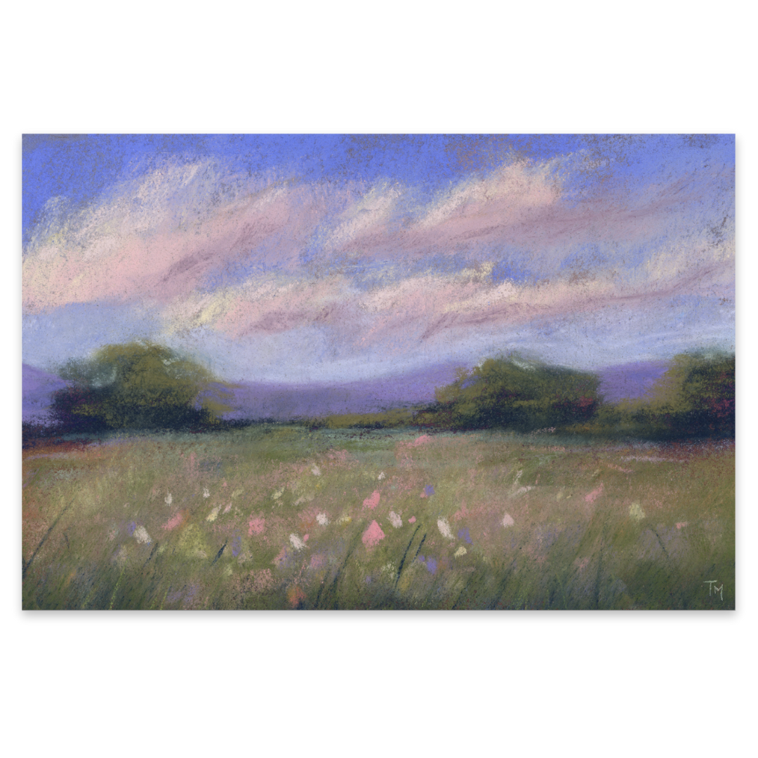 Wildflower Poetry Soft Pastel Giclée Art Print