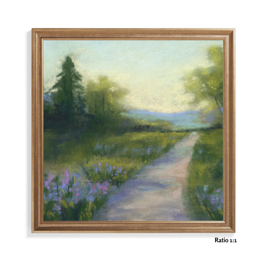 Springtime Path Soft Pastel Giclée Art Print