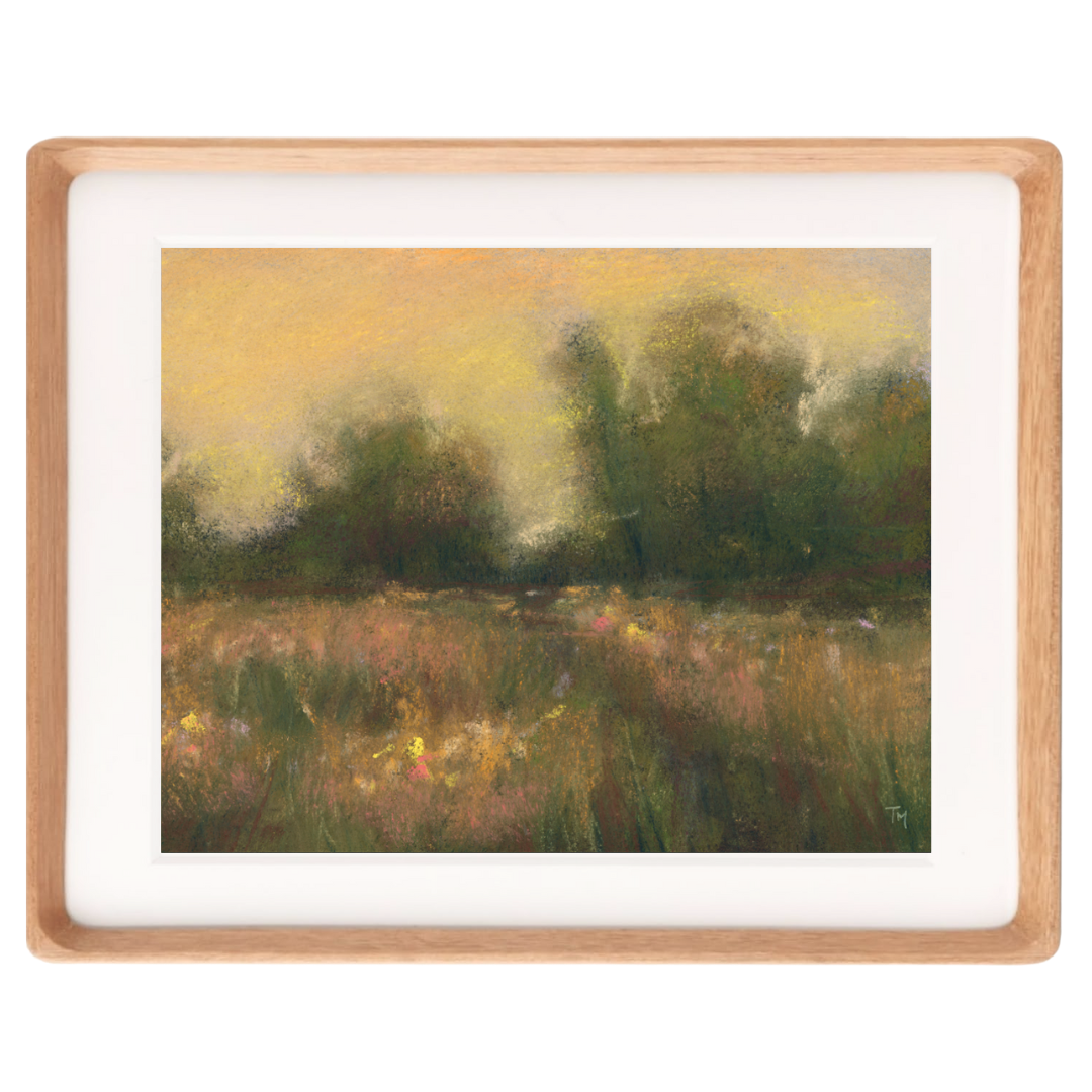 A Meadow's Glow Soft Pastel Giclée Art Print