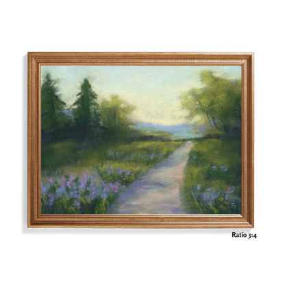 Springtime Path Soft Pastel Giclée Art Print