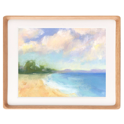 By the Beach Soft Pastel Giclée Art Print