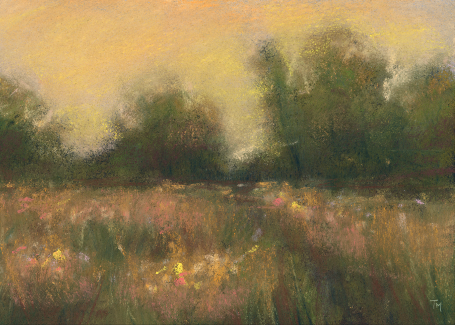 A Meadow's Glow Soft Pastel Giclée Art Print