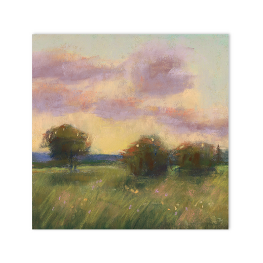 Evening Glow 6x6 Original Soft Pastel Painting