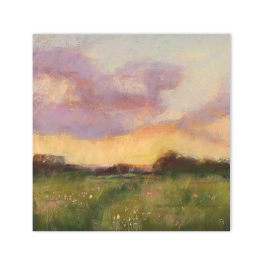 Twilight Reverie 6x6 Original Soft Pastel Painting