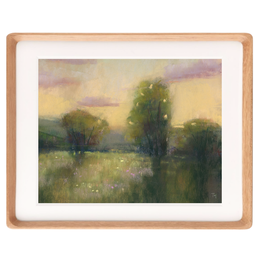 Meadow Glow Soft Pastel Giclée Art Print