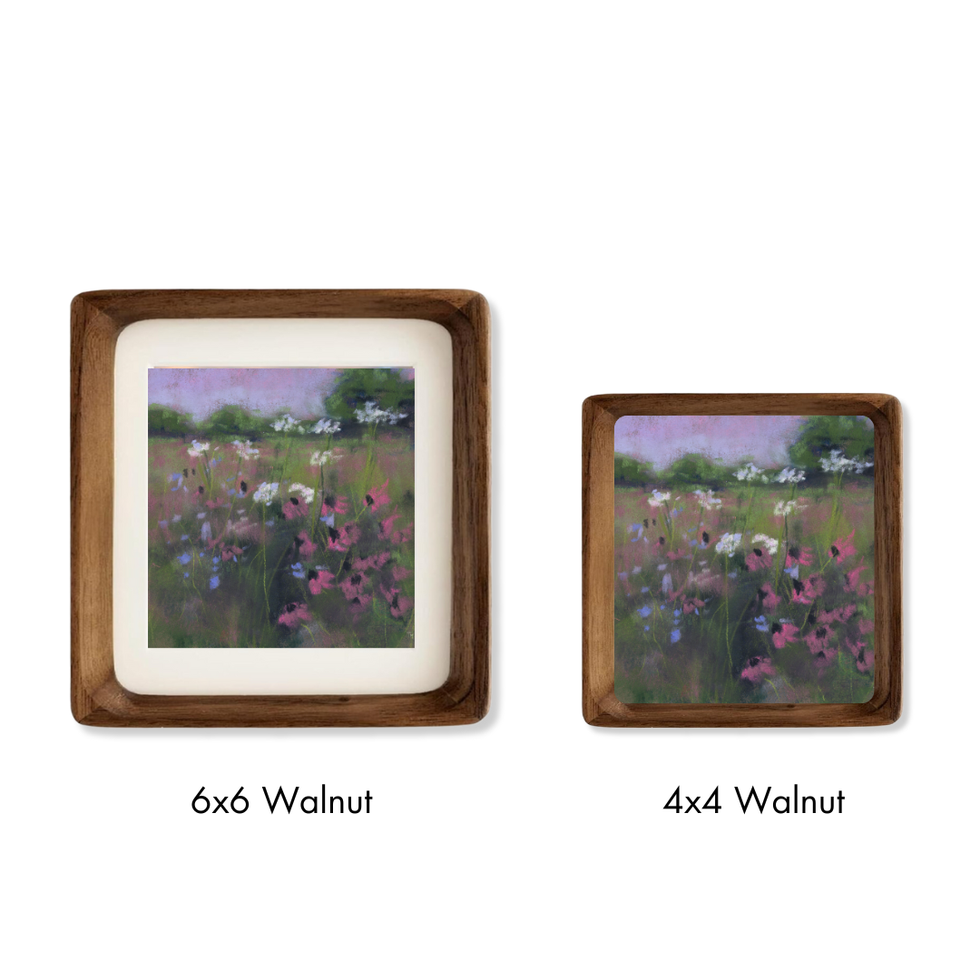 Expressive Wildflowers 4x4 Original Soft Pastel Painting