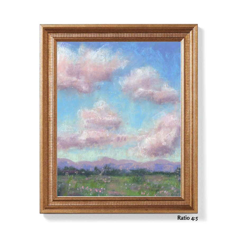 Whimsical Dream Vertical Soft Pastel Giclée Art Print