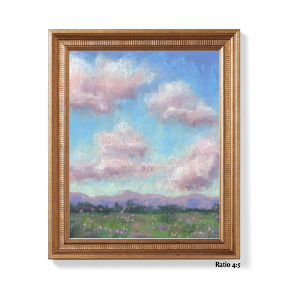 Whimsical Dream Vertical Soft Pastel Giclée Art Print