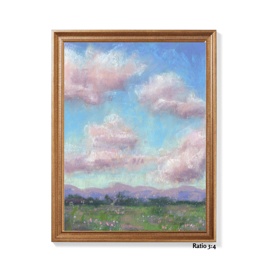 Whimsical Dream Vertical Soft Pastel Giclée Art Print