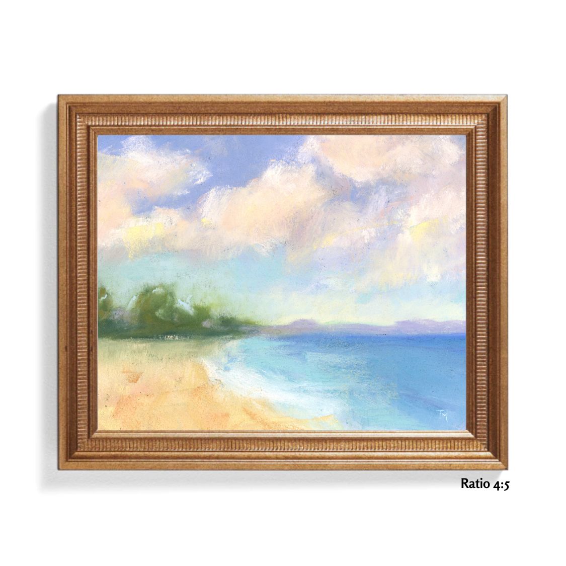 By the Beach Soft Pastel Giclée Art Print