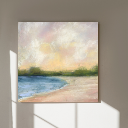 Sunset Reverie Vertical Soft Pastel Giclée Art Print