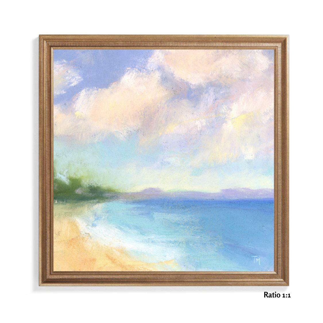 By the Beach Soft Pastel Giclée Art Print