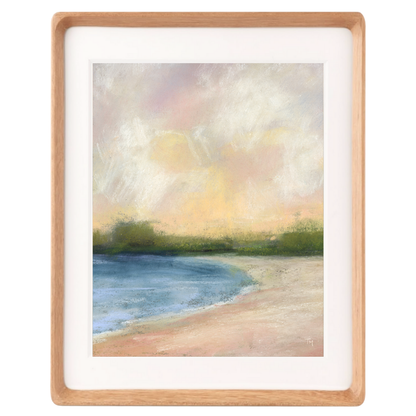 Sunset Reverie Vertical Soft Pastel Giclée Art Print