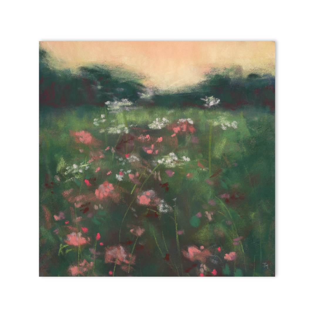 Twilight Blooms Soft Pastel Giclée Art Print