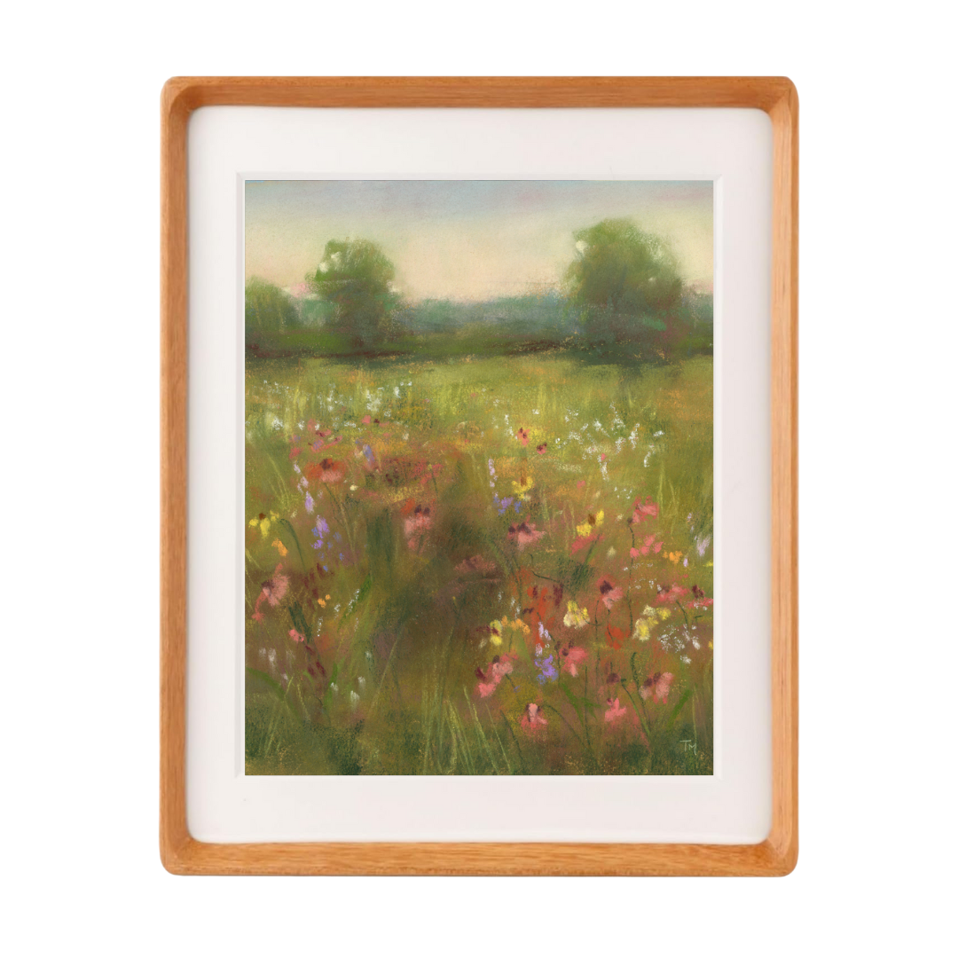 Wildflower Harmony Soft Pastel Giclée Art Print