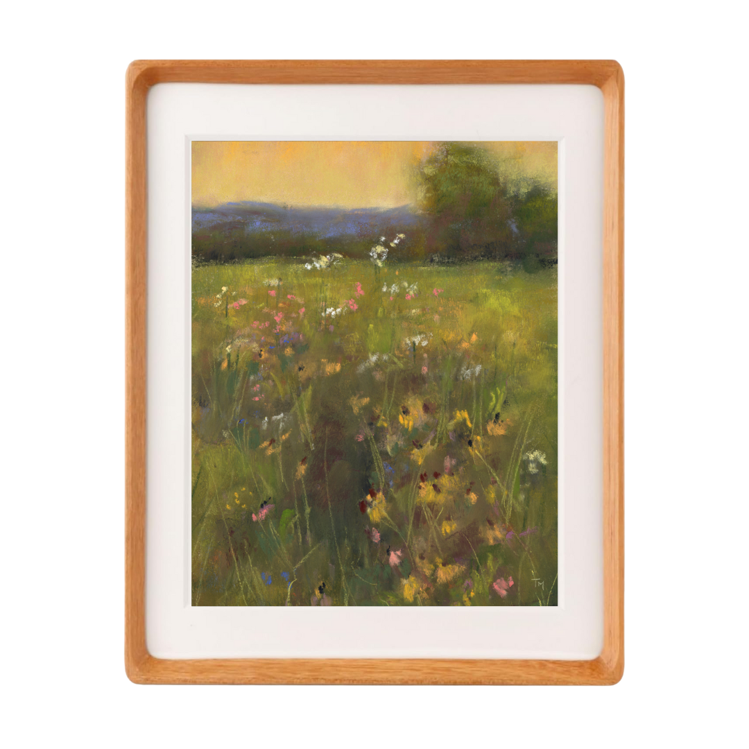 Golden Meadow Soft Pastel Giclée Art Print