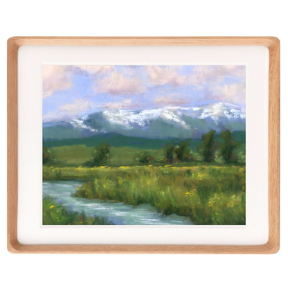 Mountain Tranquility Soft Pastel Giclée Art Print