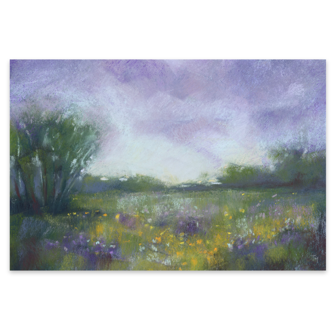 Evening Blooms 4x6 Original Soft Pastel Painting