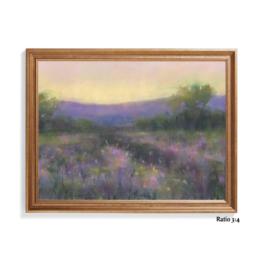 Twilight Meadow Pastel Giclée Art Print