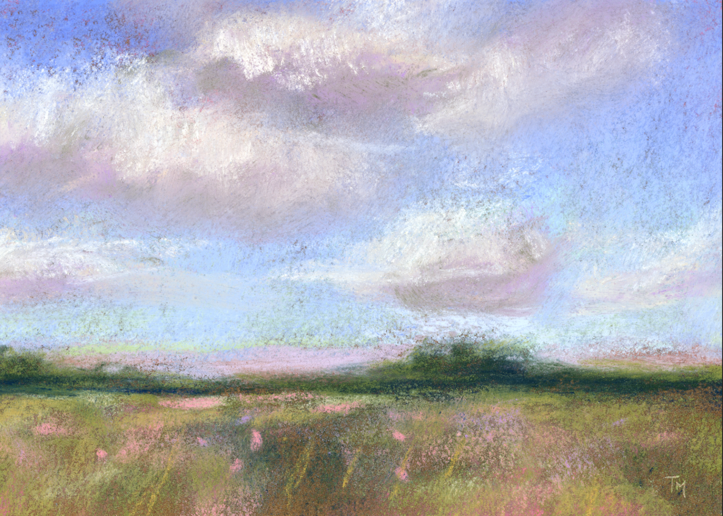 A Cloud-Filled Sky Soft Pastel Giclée Art Print