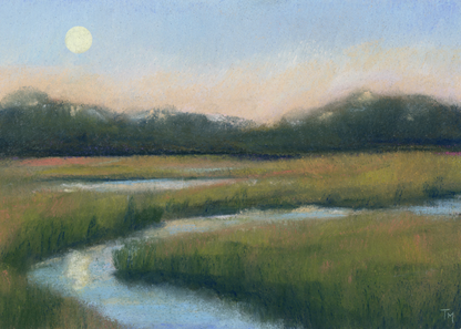 Illuminated Marsh Soft Pastel Giclée Art Print