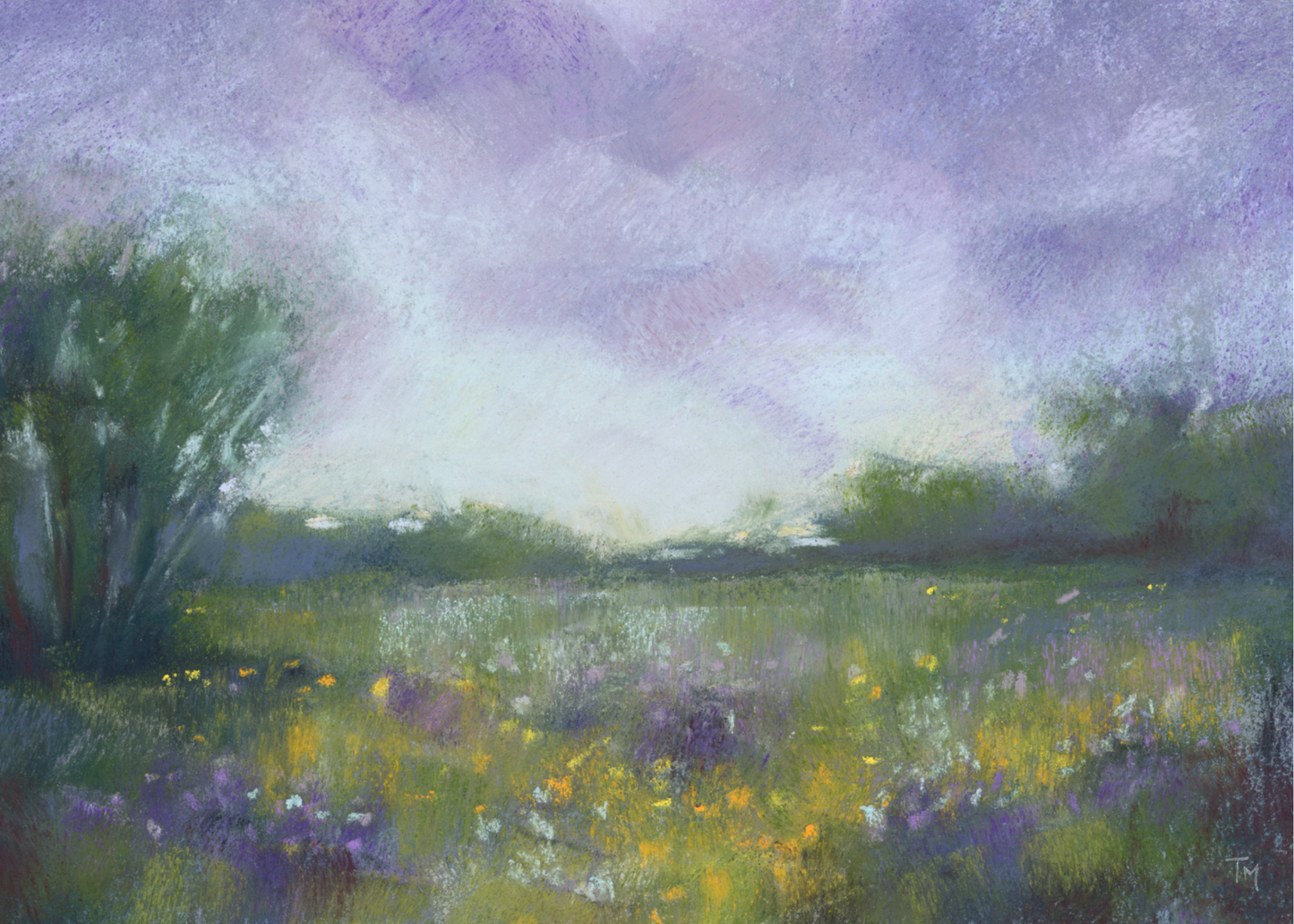 Evening Blooms Soft Pastel Giclée Art Print