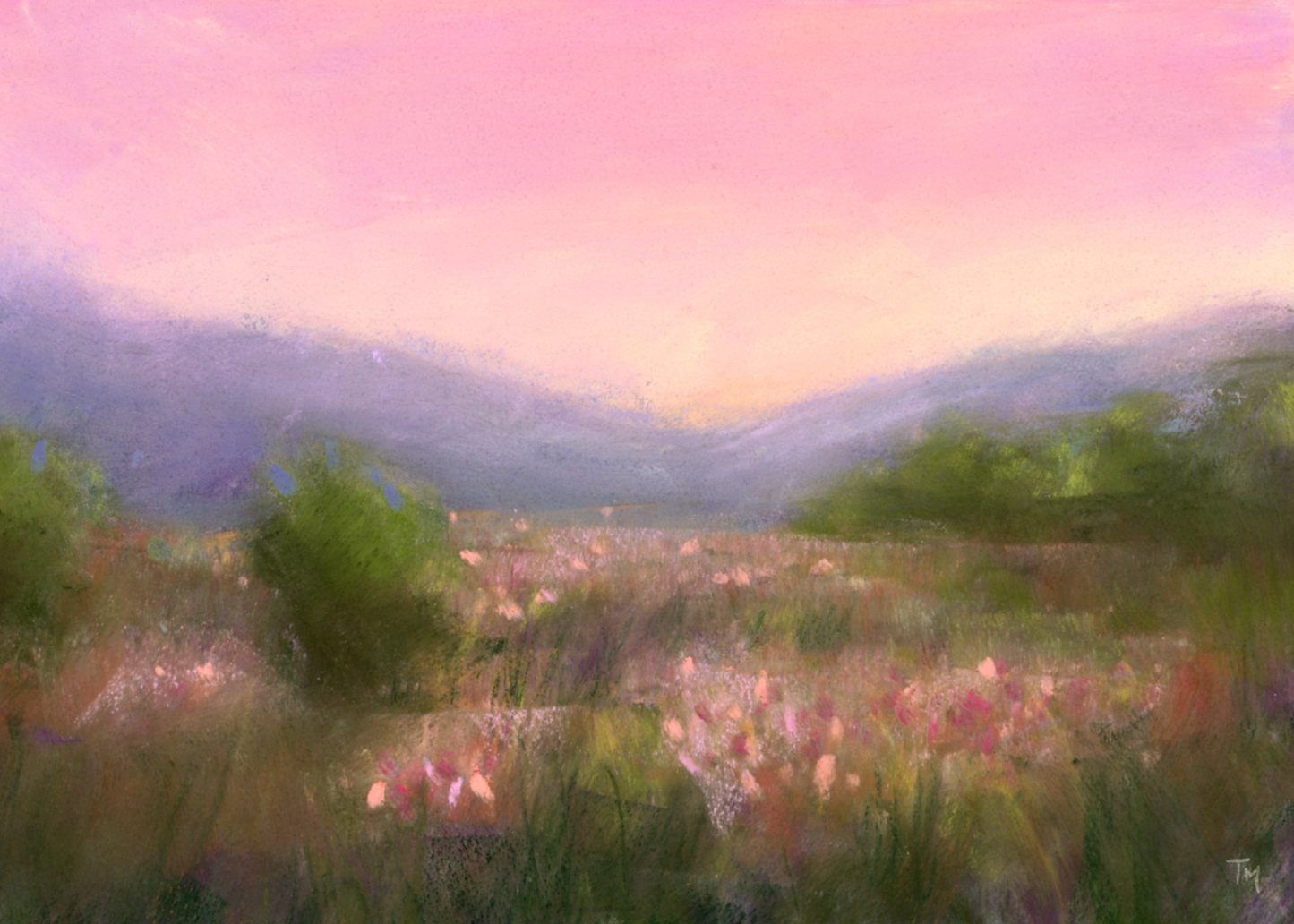 Meadow Dreaming Soft Pastel Giclée Art Print