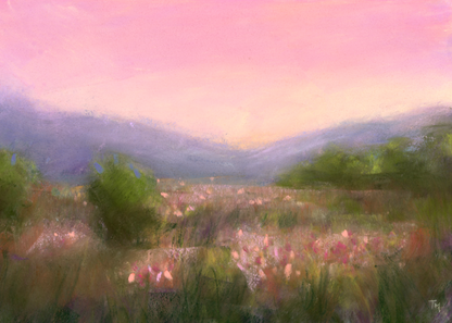 Meadow Dreaming Soft Pastel Giclée Art Print