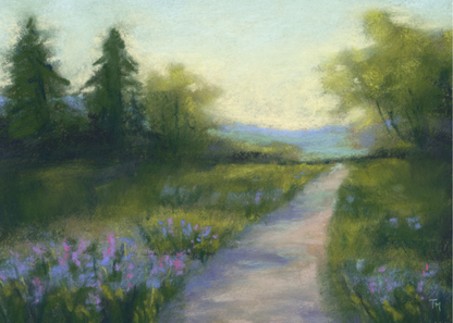 Springtime Path Soft Pastel Giclée Art Print