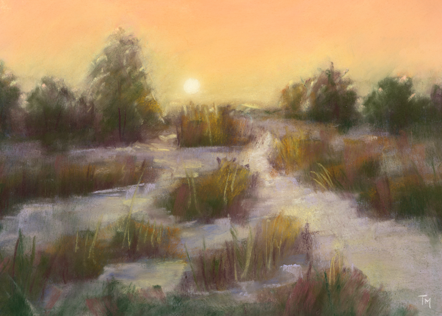 Winter Solitude Soft Pastel Giclée Art Print