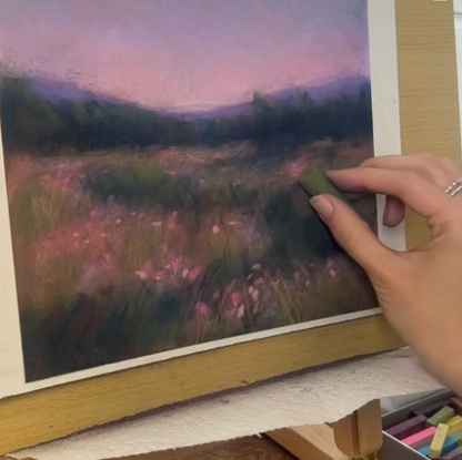 A Whispering Spring Glow 8x10 Original Soft Pastel Painting