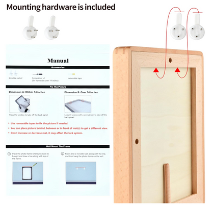 Custom Wood Frame with Virtually Invisible Acrylic Glass