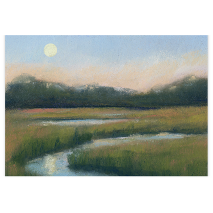 Illuminated Marsh Soft Pastel Giclée Art Print