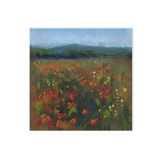 Summer Wildflowers 4x4 Original Soft Pastel Painting