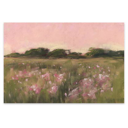 Spring at Dusk 4x6 Original Soft Pastel Painting